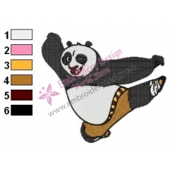 Kung Fu Panda Embroidery Design